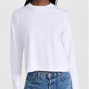 AYR Slushy 100% Pima Cotton Long Sleeve White Tee
